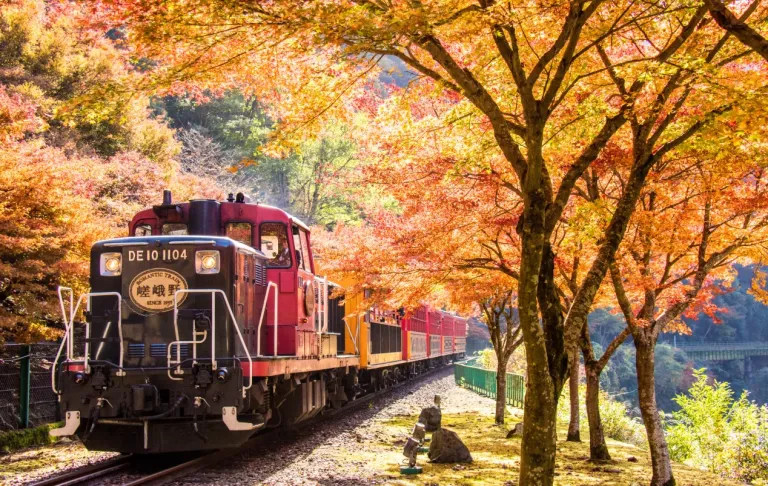 Tempat Wisata Musim Gugur Jepang - Sagano Romantic Train