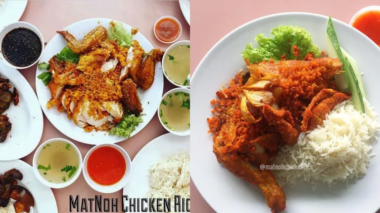 Restoran Halal Murah Singapura - Mat Noh &amp; Rose Authentic Ginger Fried Chicken Rice