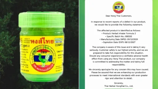 image for article Inhaler Herbal Hong Thai Ditarik Dari Peredaran Akibat Peringatan Kontaminasi