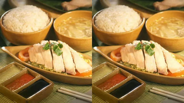 Hainan Chicken Rice Halal Singapura - TFF Boneless Chicken Rice