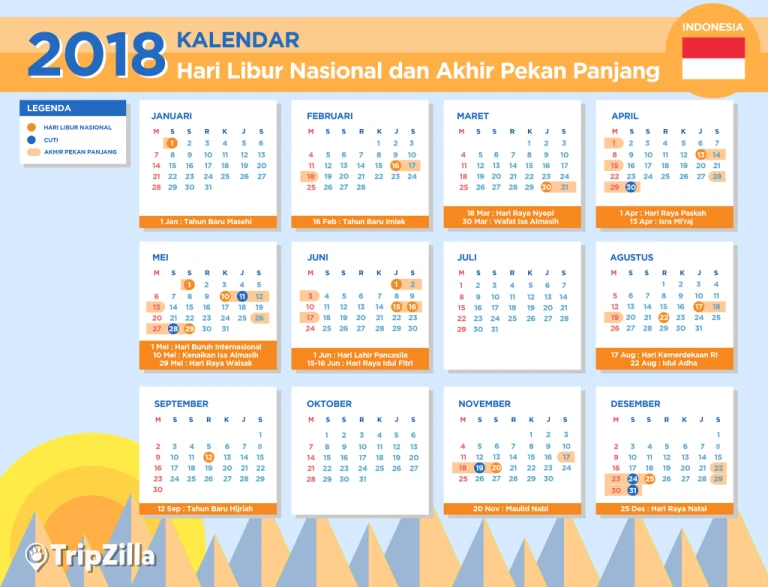Kalender Libur Nasional dan Long Weekend di Indonesia 2018