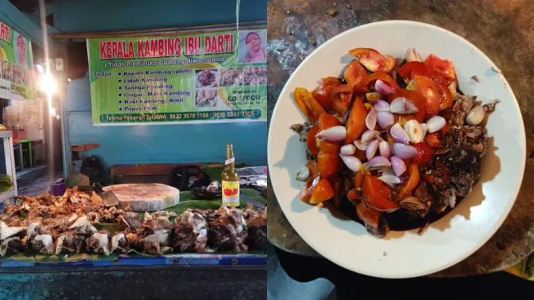 Tempat Makan Legendaris Tegal - Kepala Kambing Bakar Ibu Darti