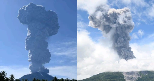 image for article Gunung Ibu Erupsi, Abu Vulkanik Setinggi Hingga 5 Kilometer